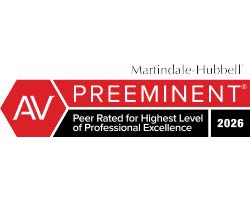 Martindale-Hubbell | AV Preeminent | Peer rated for Highest Level of Professional Excellence | 2026